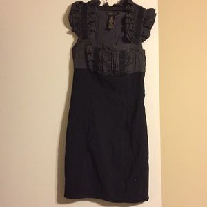 Ruffle top fitted dress